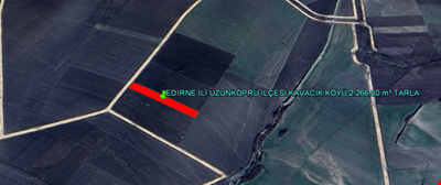 EDIRNE PROVINCE UZUNKÖPRÜ COUNTY KAVACIK VILLAGE 2.266,68 m² LAND