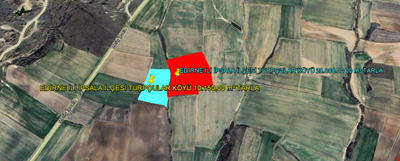 EDIRNE PROVINCE IPSALA COUNTY TURPÇULAR VILLAGE TWO PARCELS TOTAL 30.150 m² LAND