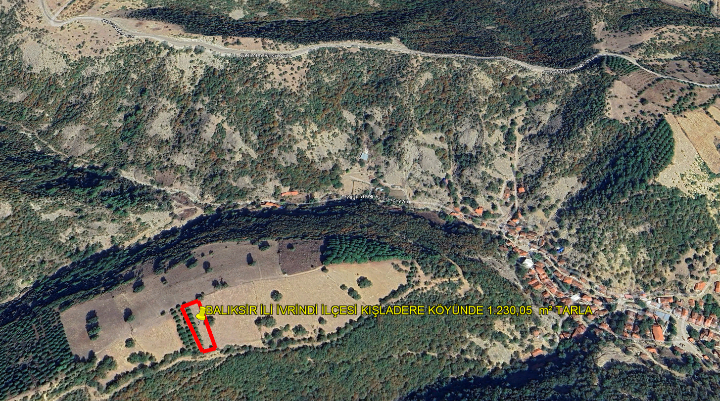 BALIKSİR İLİ İVRİNDİ İLÇESİ KIŞLADERE KÖYÜNDE 1.230,05  m² TARLA