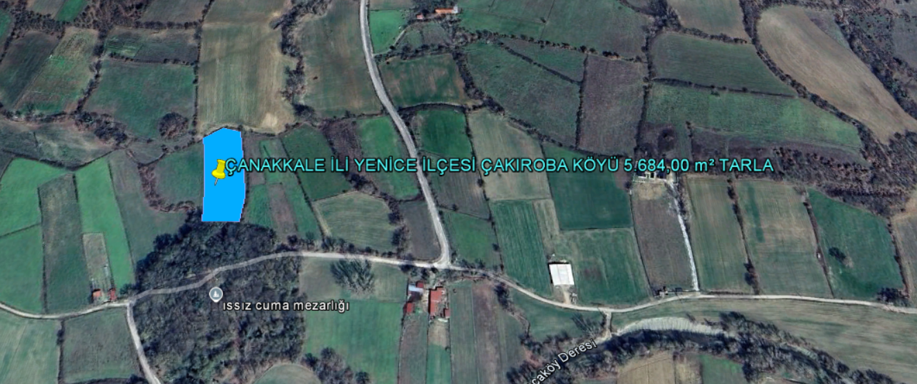 ÇANAKKALE İLİ YENİCE İLÇESİ ÇAKIROBA KÖYÜ 5.684,00 m² TARLA