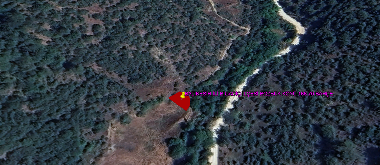 BALIKESİR İLİ BİGADİÇ İLÇESİ BOZBÜK KÖYÜ 7. 166,70 m²  TARLA