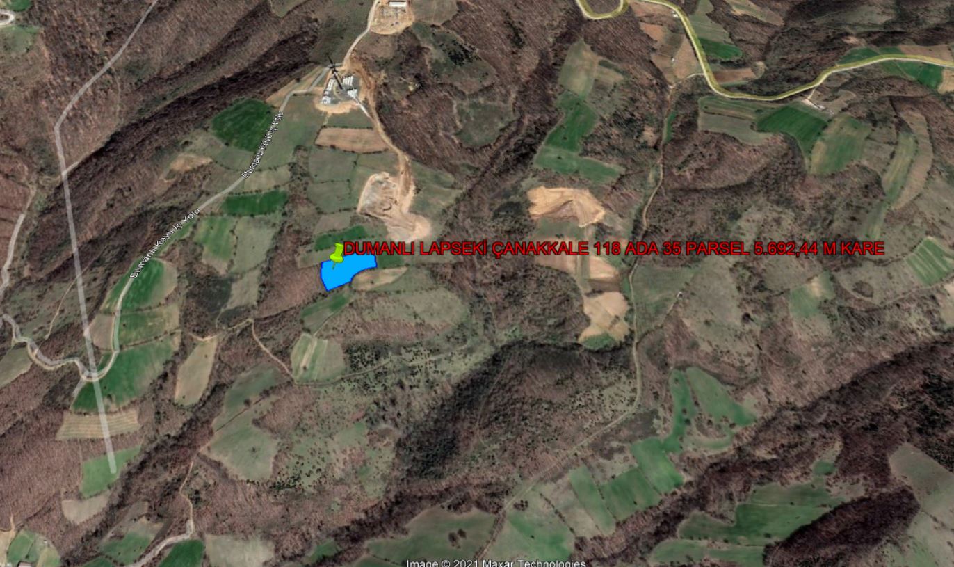 LAPSEKİ DUMANLI DA 5.692 M KARE TARLA