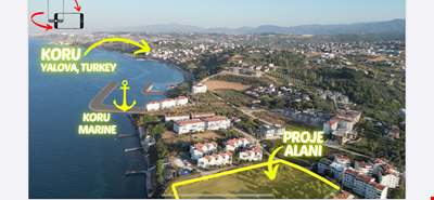 YALOVA İLİ ÇINARCIK İLÇESİ KORU MEVKİİNDE İMARLI 8.708,00 m² ARSA