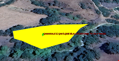 ÇANAKKALE İLİ ÇAN İLÇESİ BİLALLER KÖYÜNDE 757,00  m² BAHÇE