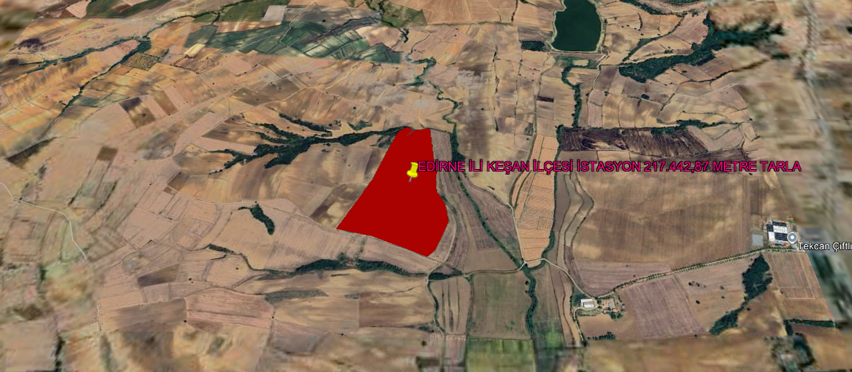 EDİRNE İLİ KEŞAN İLÇESİ İSTASYON 217.447,87 m² ARSA