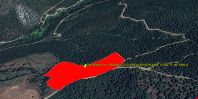 ÇANAKKALE İLİ YENİCE İLÇESİ SOFULAR KÖYÜNDE 13.502,74  m² TARLA