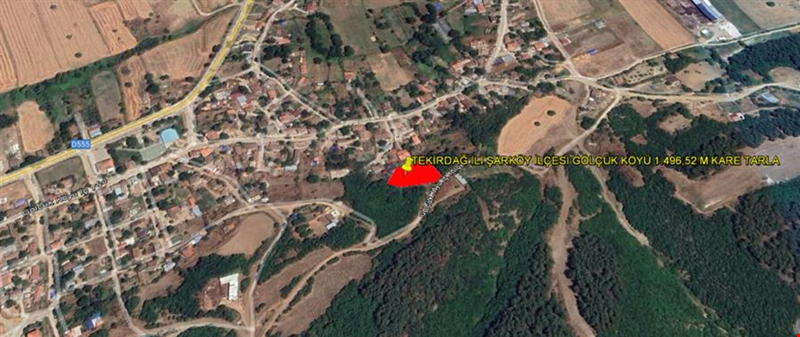 TEKİRDAĞ İLİ ŞERKÖY İLÇESİ GÖLÇÜK KÖYÜ 1.469,52 M KARE TARLA