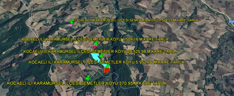 KOCAELİ PROVINCE KARAMÜRSEL DISTRICT SEMETLER VILLAGE 39.933,08 SQUARE METER FIELD
