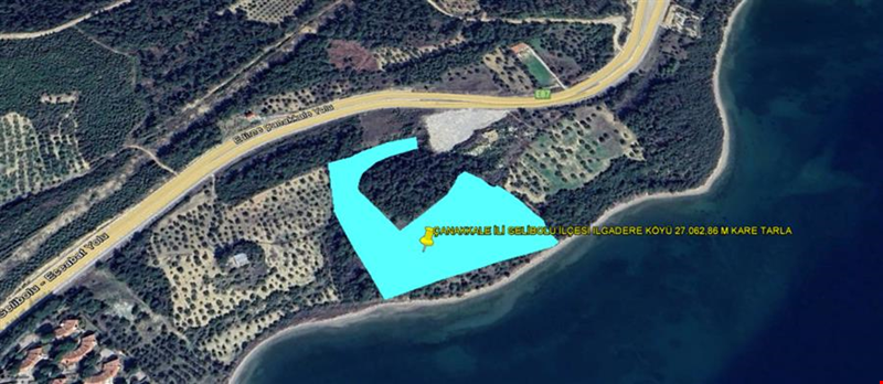 ÇANAKKALE İLİ GELİBOLU İLÇESİ ILGARDERE KÖYÜ 27.062,86 m² TARLA