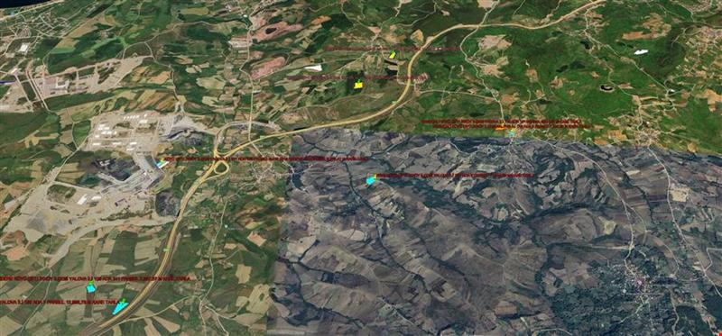 YALOVA İLİ ÇİFTLİKKÖY İLÇESİ KILIÇ  KÖYÜNDE KADASTROL YOLA CEPHE 11.545,55 M KARE TARLALAR