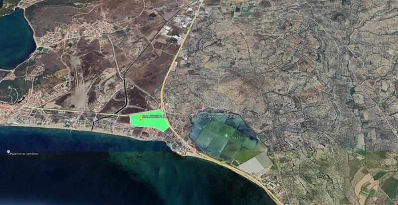 BALIKESİR İLİ AYVALIK İLÇESİ KÜÇÜKKÖY KÖYÜNDE  188.087,91 M KARE ARSA DENİZ MANZARALI