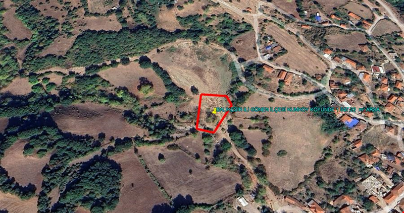 BALIKESİR İLİ GÖNEN İLÇESİ KUMKÖY KÖYÜNDE 1.547,22  m² ARSA