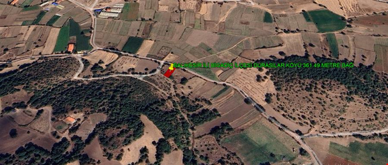 BALIKESİR İLİ BİGADİÇ İLÇESİ DURASILAR KÖYÜ 361,49 m²  BAĞ