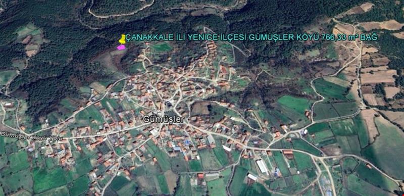 ÇANAKKALE İLİ YENİCE İLÇESİ GÜMÜŞLER KÖYÜ 766,33 m² BAĞ