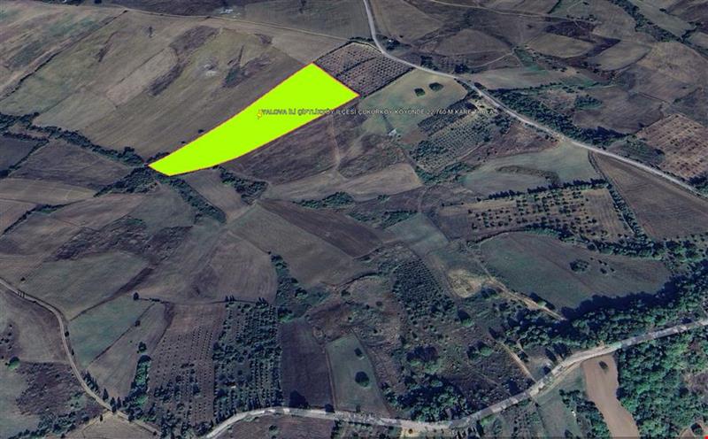 YALOVA İLİ ÇİFTLİKKÖY İLÇESİ ÇUKURKÖY KÖYÜNDE 22.760 M KARE TARLA