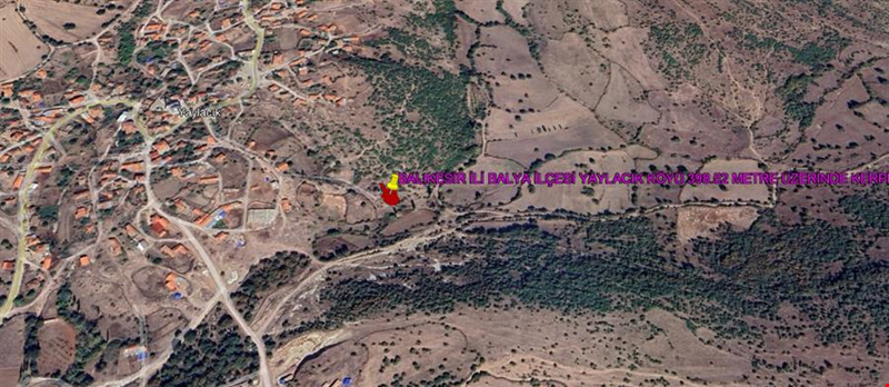 BALIKESİR İLİ BALYA İLÇESİ YAYLACIK KÖYÜ 398,52 m²  BAHÇE