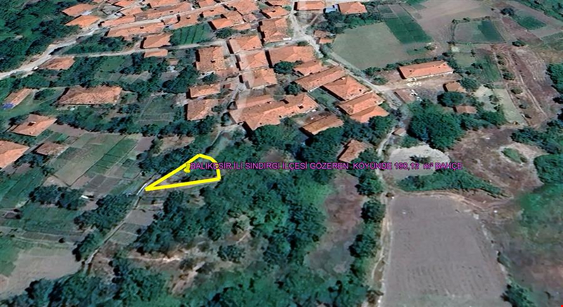 BALIKESİR İLİ SINDIRGI İLÇESİ GÖZEREN  KÖYÜNDE 190,13  m² BAHÇE
