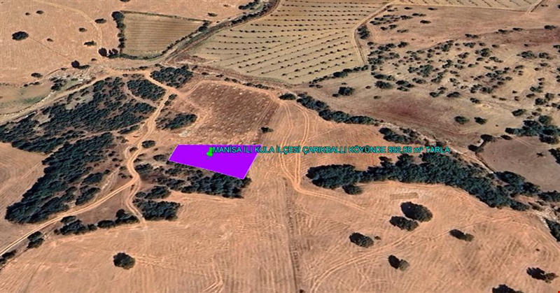 MANİSA İLİ KULA İLÇESİ ÇARIKBALLI KÖYÜNDE 892,08  m² TARLA