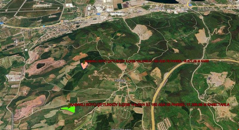 YALOVA ÇİFTLIKKÖY NEAR KABAKLI VILLAGE 16.677,05 SQUARE METER FIELD