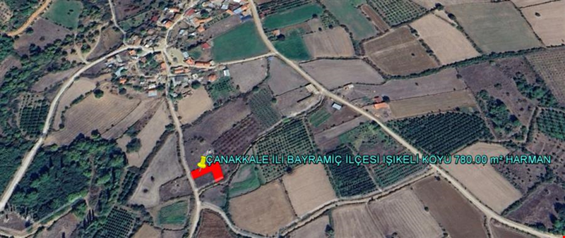ÇANAKKALE İLİ BAYRAMİÇ İLÇESİ IŞIKELİ KÖYÜ 780,00 m²  HARMAN