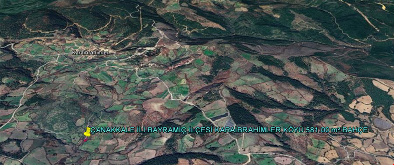 ÇANAKKALE İLİ BAYRAMİÇ İLÇESİ KARAİBRAHİMLER KÖYÜ 581,00 m² BAHÇE