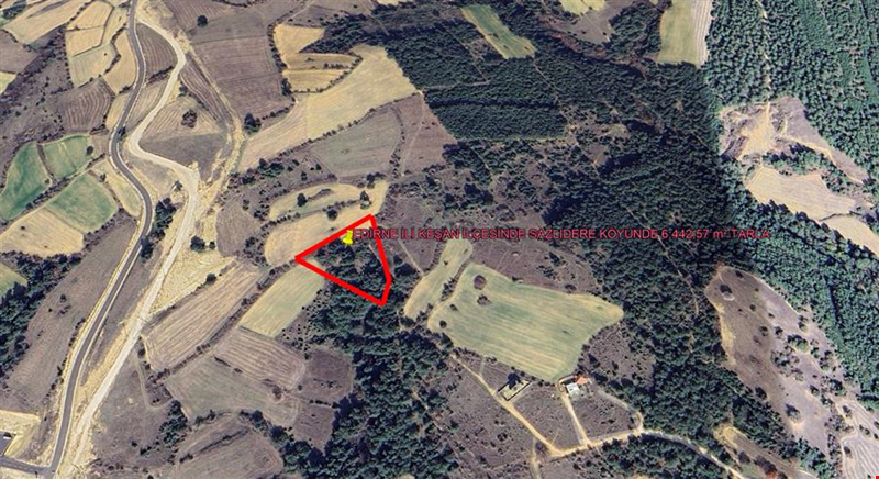 EDİRNE İLİ KEŞAN İLÇESİ SAZLIDERE KÖYÜNDE 6.442,57  m² TARLA