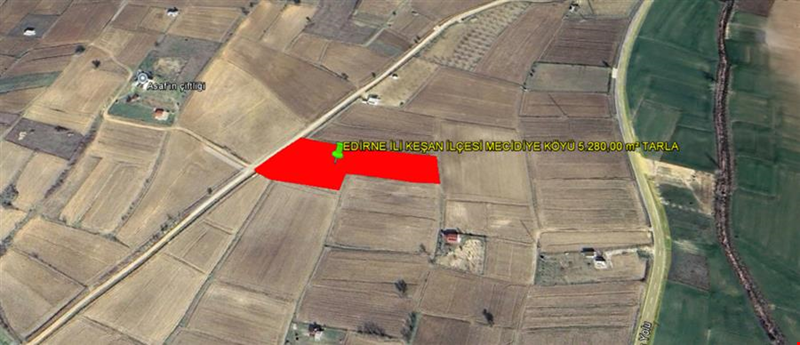 EDİRNE İLİ KEŞAN İLÇESİ MECİDİYE KÖYÜ 5.280,00 m² DENİZ GÖRÜR TARLA