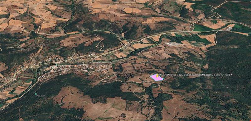 ÇANAKKALE İLİ BİGA İLÇESİ GÜRÇEŞME KÖYÜ 8.300 m² TARLA
