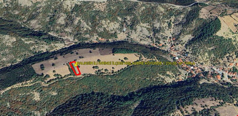 BALIKSİR İLİ İVRİNDİ İLÇESİ KIŞLADERE KÖYÜNDE 1.230,05  m² TARLA