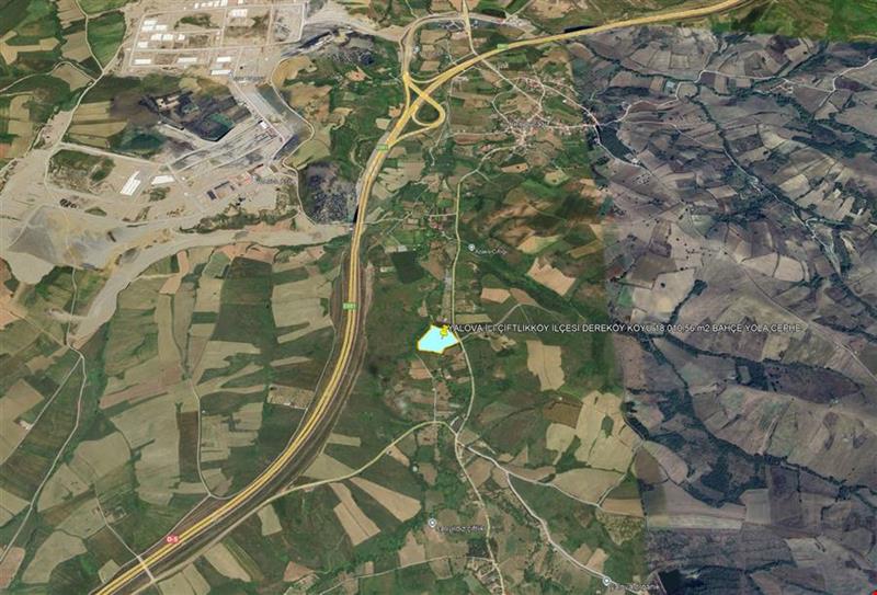 YALOVA İLİ ÇİFTLİKKÖY İLÇESİ DEREKÖY KÖYÜ 18.010,56 m2 BAHÇE YOLA CEPHE