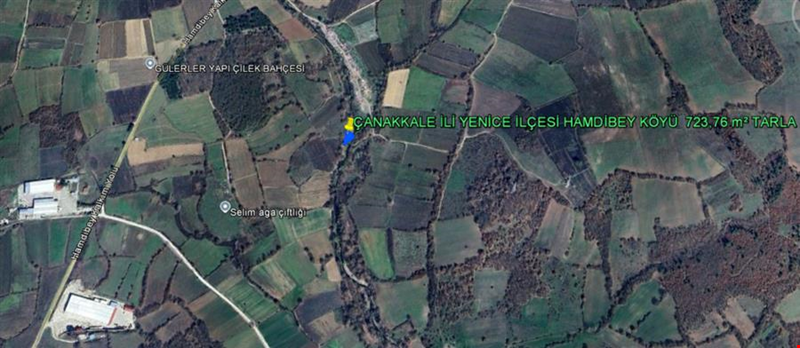 ÇANAKKALE PROVINCE YENİCE COUNTY HAMDIBEY VILLAGE 723,76 m² LAND