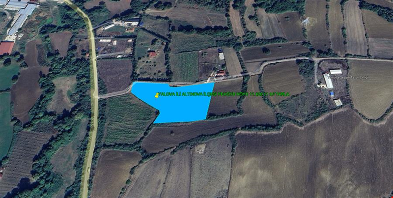 YALOVA İLİ ALTINOVA İLÇESİ FEVZİYE KÖYÜ 11.420,11  m² TARLA KADASTROL YOLA CEPHE