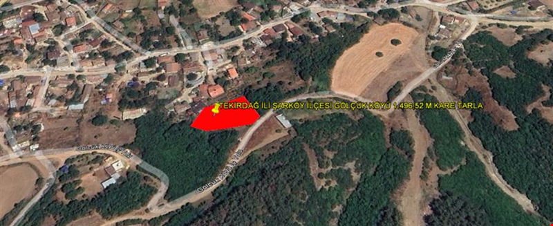 TEKİRDAĞ İLİ ŞERKÖY İLÇESİ GÖLÇÜK KÖYÜ 1.469,52 M KARE TARLA