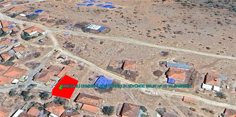 MANİSA İLİ DEMİRCİ İLÇESİ KERPİÇLİK KÖYÜNDE 328,37 m² EV VE SAMANLIK