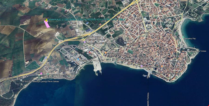 ÇANAKKALE İLİ GELİBOLU İLÇESİ ALAEDDİN KÖYÜ 13.861,06 m² TARLA