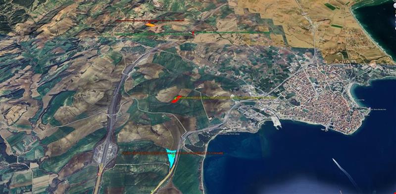 GELİBOLU ALAADDİN MAHALLESİNDE FULL BOĞAZ VE KÖPRÜ MANZARALI  20.679,77 M KARE TARLA