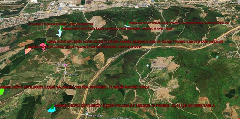 YALOVA ÇİFTLIKKÖY NEAR KABAKLI VILLAGE 32.602,97 SQUARE METERS SEA VIEW FIELD