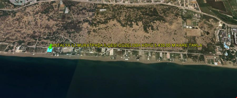 ANTALYA İLİ MURATPAŞA İLÇESİ GÜZELOBA KÖYÜ 5.430,00 M KARE TARLA