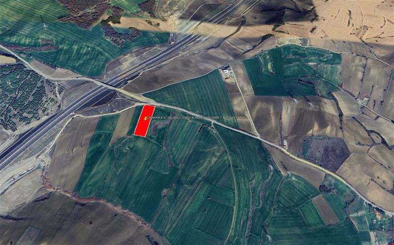 ÇANAKKALE İLİ GELİBOLU İLÇESİ ALAEDDİN KÖYÜ 7.441,39  m² TARLA KADASTROL YOLA CEPHELİ
