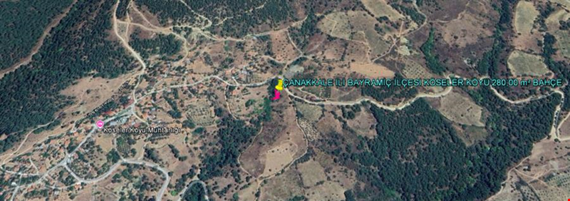ÇANAKKALE İLİ BAYRAMİÇ İLÇESİ KÖSELER KÖYÜ 280,00 m² BAHÇE