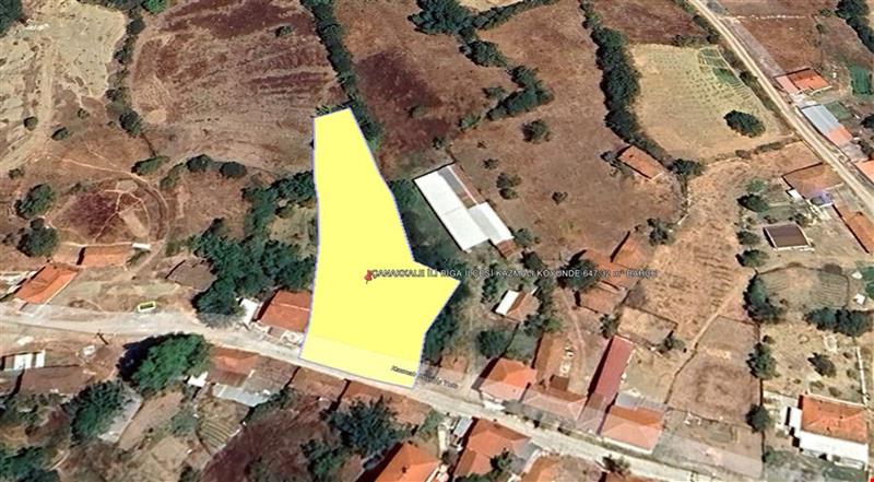 ÇANAKKALE İLİ BİGA İLÇESİ KAZMALI KÖYÜNDE 647,32 m² BAHÇE