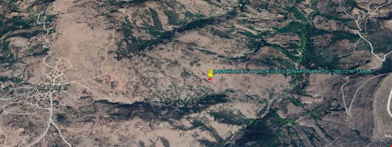 ÇANAKKALE İLİ AYVACIK İLÇESİ ÇINAPINAR KÖYÜ 395,12 m² BAHÇE