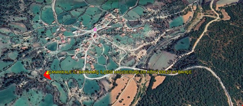 ÇANAKKALE İLİ BAYRAMİÇ İLÇESİ HACIDERVİŞLER KÖYÜ 595,27 m² BAHÇE
