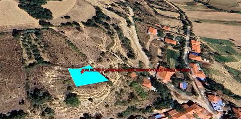 BALIKESİR İLİ SINDIRGI İLÇESİ KINIK  KÖYÜNDE 458,70  m² ARSA