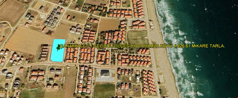 ÇANAKKALE İLİ GELİBOLU İLÇESİ HOCAHAMZA KÖYÜ 4.926,61 M KARE TARLA