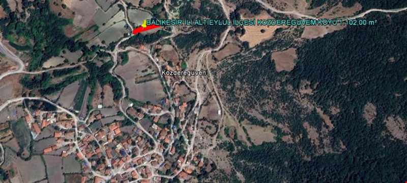 BALIKESIR PROVINCE SINDIRGI COUNTY OSMANLAR VILLAGE 371,26m² LAND
