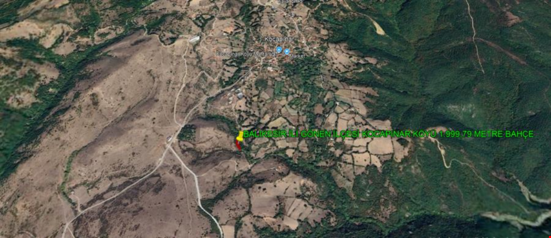 BALIKESİR İLİ GÖNEN İLÇESİ KOCAPINAR KÖYÜ 1.999,79 m²  BAHÇE
