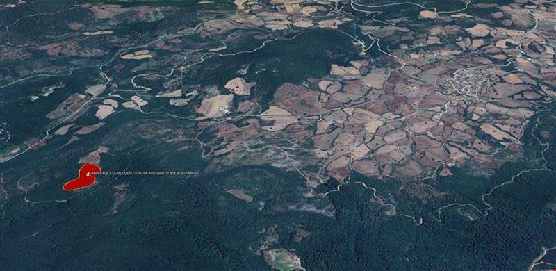 ÇANAKKALE İLİ ÇAN İLÇESİ CİCİKLER KÖYÜNDE 17.918,00 m² TARLA