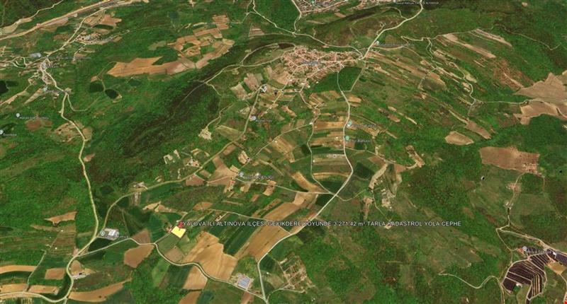 YALOVA İLİ ALTINOVA İLÇESİ GEYİKDERE KÖYÜNDE 3.271,42 m² TARLA KADASTROL YOLA CEPHE