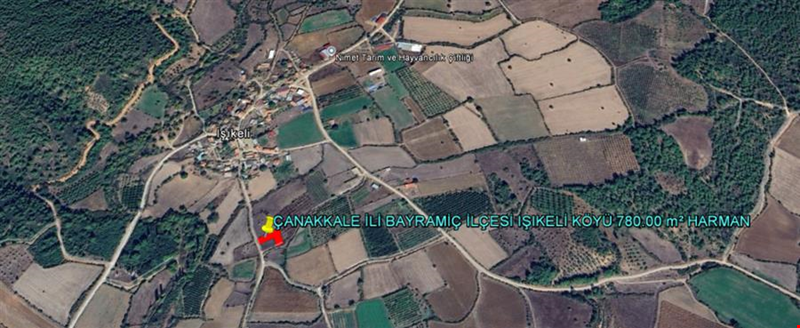 ÇANAKKALE İLİ BAYRAMİÇ İLÇESİ IŞIKELİ KÖYÜ 780,00 m²  HARMAN